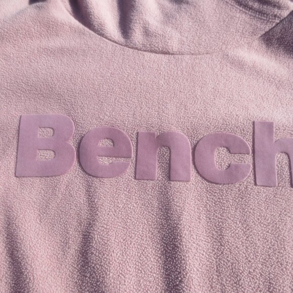 Ladies Pastel Pink Bench Fleece Pullover Hoodie - Size Small. - Picture 2 of 12